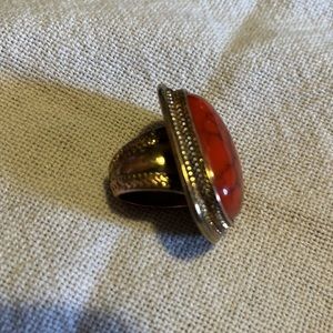 Enormous copper jasper ring.
